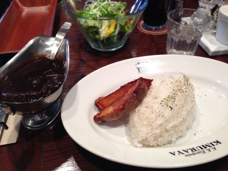 名古屋のカフェ “カフェ キムラヤ”で”キムラヤの珈琲カレー”を食べてみる