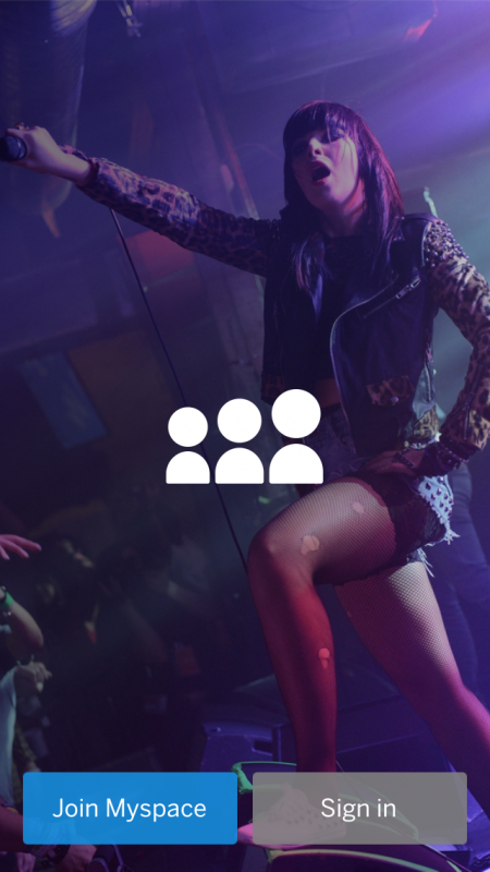 iOSのMySpaceアプリのデザインがイカす
