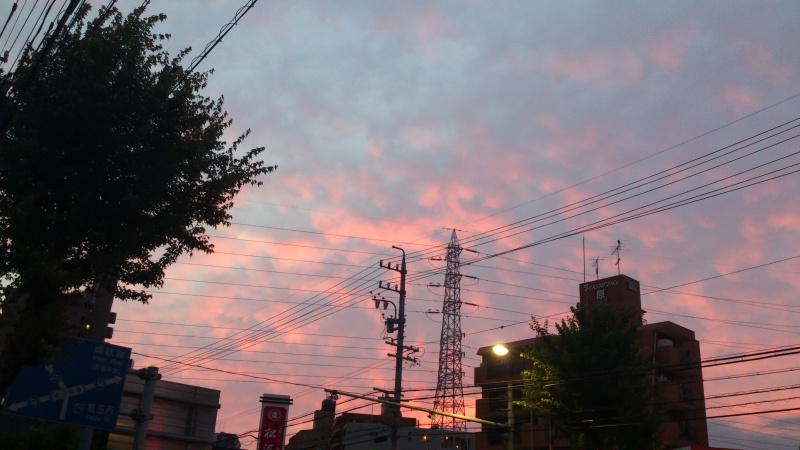雨あがって夕焼け