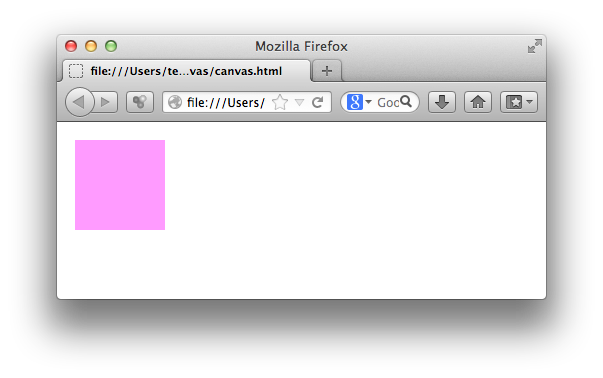 JavaScriptメモ canvasタグを使って四角形を描いてみる