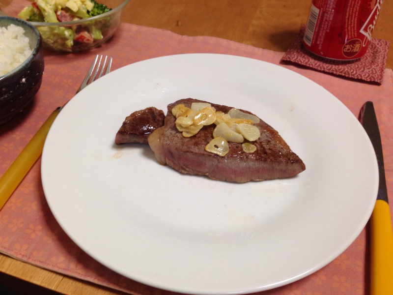 またまた山形牛のヒレステーキを食べてみる