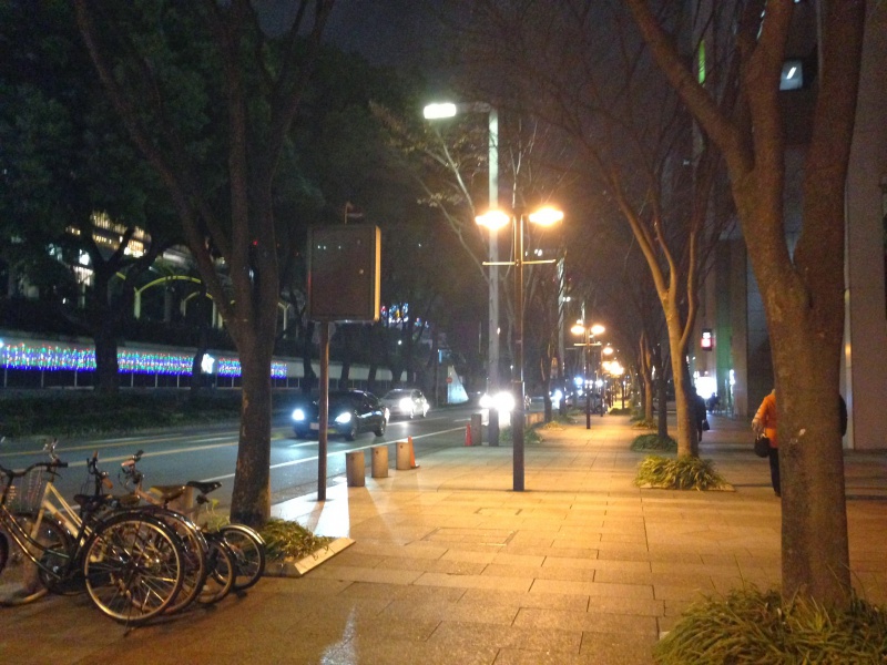 名古屋の矢場町駅から栄方面の夜景を眺めてみる