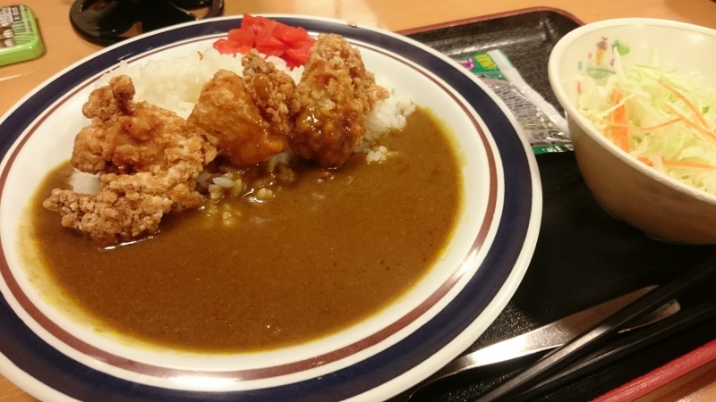 東海環状道 美濃加茂SAでからあげカレーを食べてみる