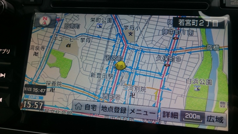 レガシィ アウトバックのハーマンカードンナビで現在地のアイコンをひよこに変更してみる