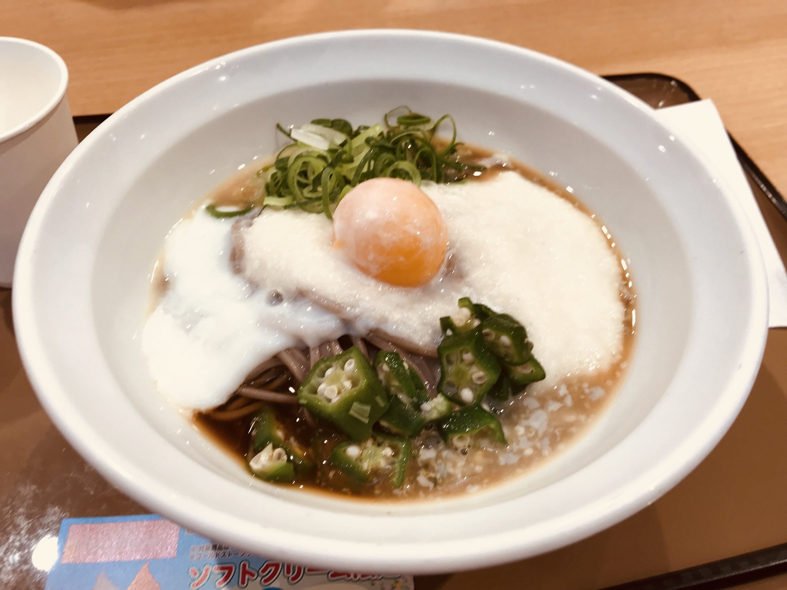 名神高速の大津SA(下り)で冷やしとろろうどんを食べてみる